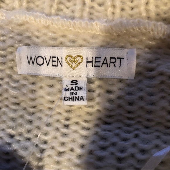 Woven Heart Open Stitch Pullover Sweater NWT - Picture 7 of 11